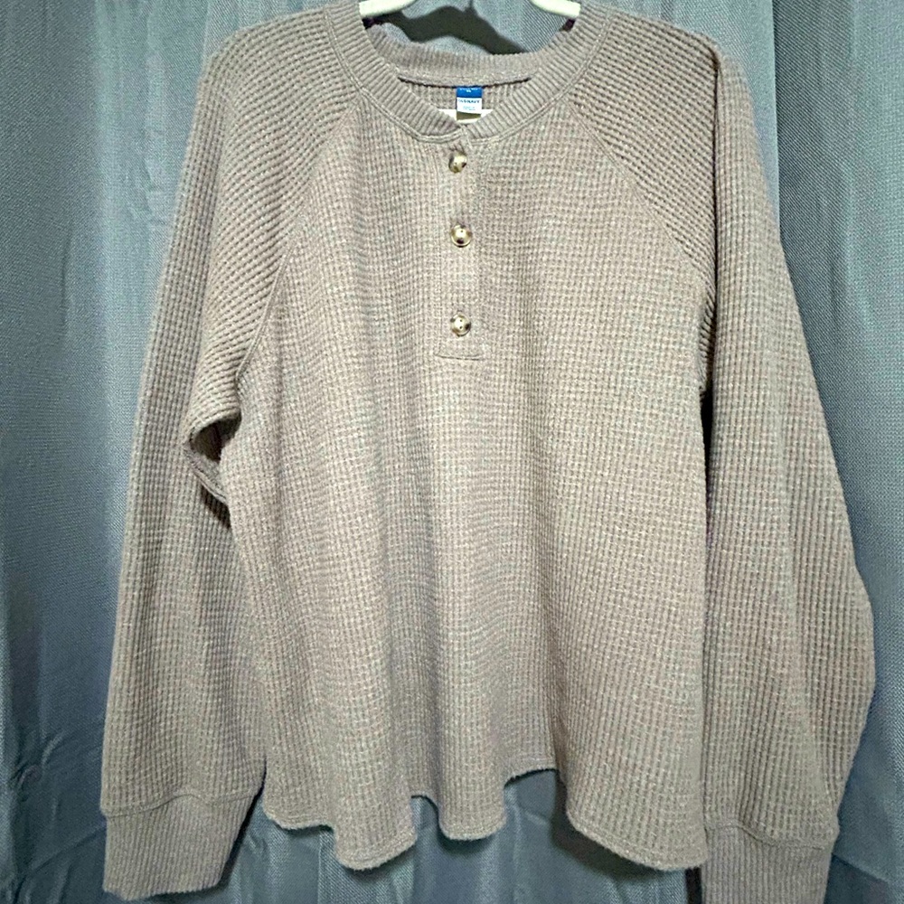 Taupe Plush Long Sleeve Top